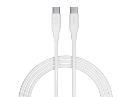 Datový kabel Allity AUC-02 USB-C/USB-C 1m 60W bílý (GSM186395)