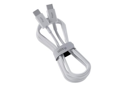 Datový kabel Allity AUC-03 USB-C/USB-C 1m 100W bílý (GSM186409)