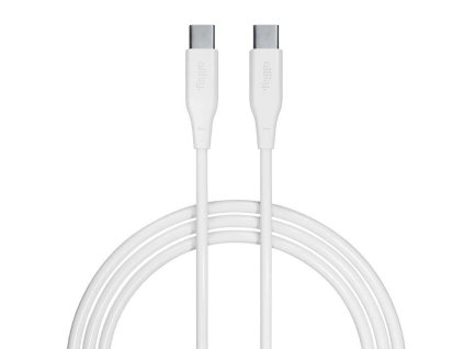Datový kabel Allity AUC-02 USB-C/USB-C 2m 60W bílý (GSM186396)