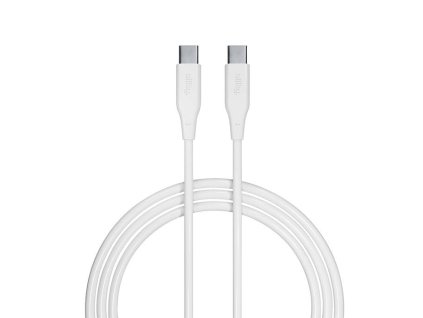 Datový kabel Allity AUC-02 USB-C/USB-C 1m 100W bílý (GSM186399)