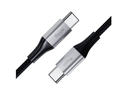 Datový kabel Allity AUC-01 USB-C/USB-C 2m 100W černý (GSM186392)