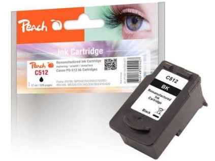 Peach C512 černá kompatibilní s Canon PG-512 (314477)