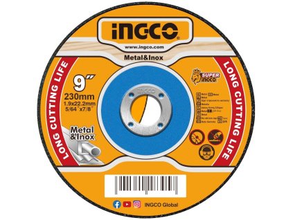Ingco MCD302303 Kotouč řezný na kov, 230 x 1,9 x 22,2 mm (MCD302303)