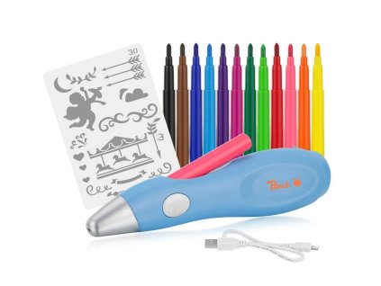 PEACH Elektrický kreslící sprejovací set PO150 pro děti (511035)