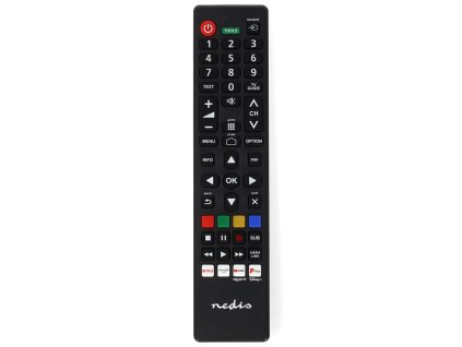 NEDIS předprogramovaný dálkový ovladač kompatibilní se všemi televizory Panasonic/Sharp (TVRC45PASHBK)