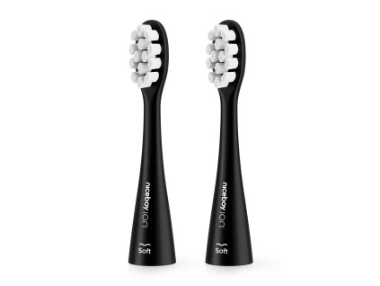 Náhradní hlavice Niceboy ION Sonic Soft black 2 ks (sonic-soft-black)