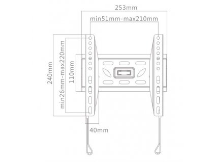 Gogen držák TV fixní 23"- 42" (GOGDRZAKFIXM2)