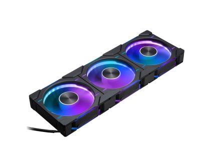 PHANTEKS D30 PWM s reverzním prouděním vzduchu D-RGB 120mm ventilátor, 3ks, černý (PH-F120D30R_DRGB_PWM_BK01_3P)