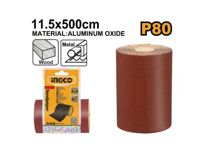 Ingco papír brusný P80 11,5 x 500cm (AKHS08065)