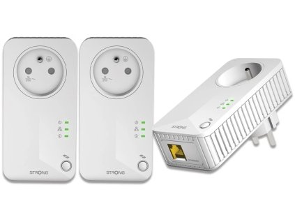 Strong sada 3x adaptérů Powerline 600 TRI FR, bílá (PL600TRIFR)