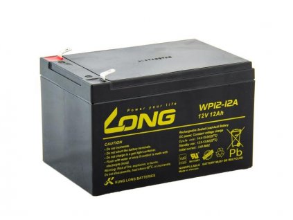 Long 12V 12Ah olověný akumulátor F2 (WP12-12A) (PBLO-12V012-F2A)