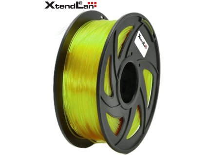xtendlan petg filament 1 75mm pruhledny zluty 1kg ien415769
