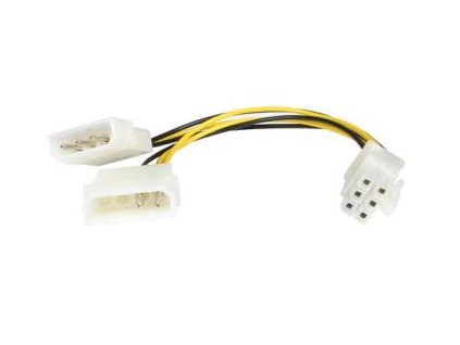 Redukce napájecí 5.25" Molex - 6 pin pro PCI-E grafické karty (kn-9)