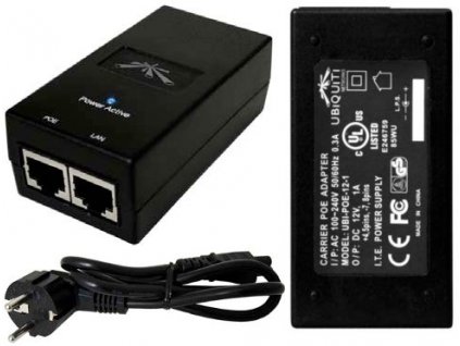 Ubiquiti POE-15, 15V, 0.8A, napájeci zdroj s integrovaným PoE injektorem