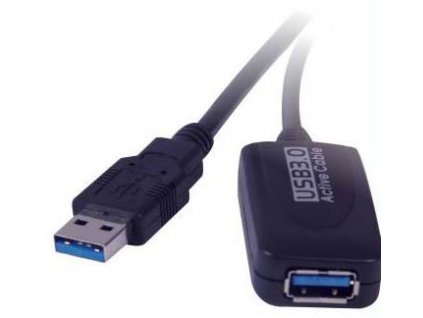 USB 3.0 repeater a prodlužovací kabel A/M-A/F 5m - (ku3rep5)