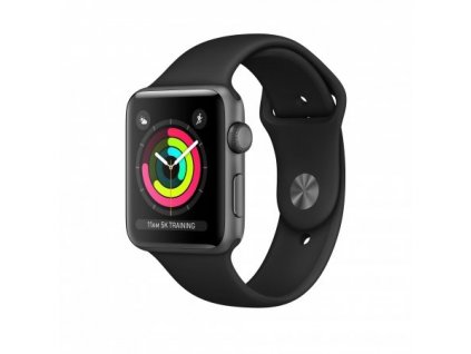 APPLE Series 3 GPS, 42mm Space Grey Aluminium Case with Black Sport Band