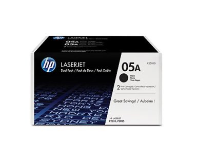 HP 05A Black Toner (2x2300 stran) - originální (CE505D)