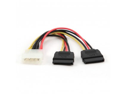 Gembird redukce napájení molex - 2x SATA, 15cm
