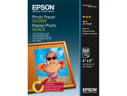 EPSON Photo Paper Glossy 10x15cm, 500 listů, 200g/m2 (C13S042549)