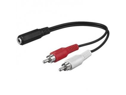 PremiumCord kabel Jack 3.5mm-2xCINCH F/M 1,5m