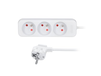 solight prodluzovaci privod 3 zasuvky bily 3m ien473392