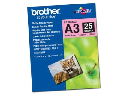brother fotopapir bp60ma3 25 listu a3 foto matt 190g ien135094