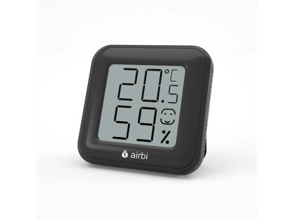 airbi pokojovy teplomer a vlhkomer smile cerny ien416152
