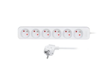 solight prodluzovaci privod 6 zasuvek bily 2m ien473426