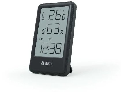 airbi pokojovy teplomer a vlhkomer frame cerny ien482932