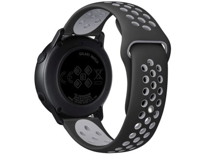 tactical double silikonovy reminek pro xiaomi amazfit pace black grey cerno sedy ien326206