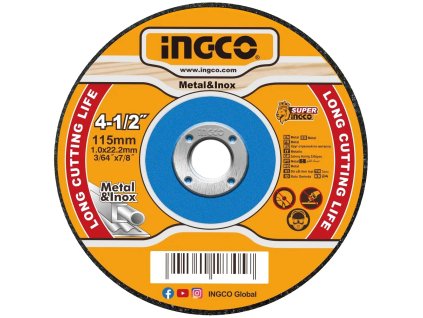 ingco mcd101151 kotouc rezny na kov 115 x 1 x 22 2 mm ien534727