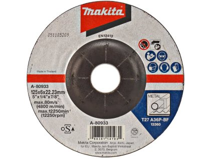 makita a 80933 brusny kotouc 125x6x22 ocel ien412924
