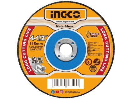 ingco mcd121151 kotouc rezny na kov 115 x 1 2 x 22 2 mm ien534726