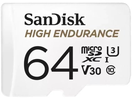 sandisk high endurance microsdxc 64gb 100 mb s uhs i u3 class 10 adapter ien444085