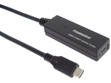 premiumcord usb c repeater a prodluzovaci kabel male female 5gbps 10m ien527296