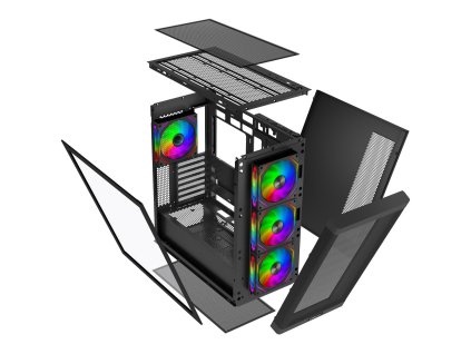evolveo scorpio big tower 4x argb sklo mrizka obr galerie big ies96958053