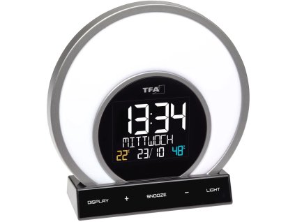 tfa digitalni budik s barevnym podsvicenim teplotou a vlhkosti soluna ien388669