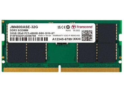 transcend jetram 32gb sodimm ddr5 4800 2rx8 2gx8 cl40 ien493096