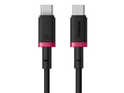 rychlonabijeci kabel baseus dura usb c usb c 2m 100w cerveno cerny ien539877