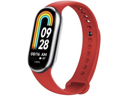 silikonovy reminek fixed silicone strap pro xiaomi mi band 8 smart band 9 cerveny ien529834
