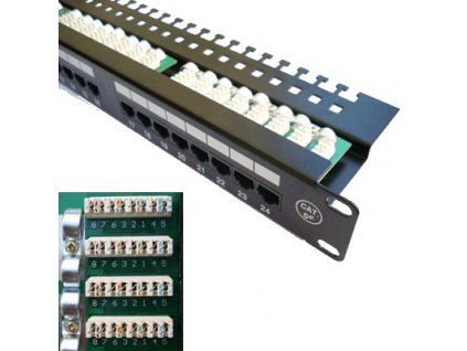 PATCH PANEL 19" 24x Cat5e UTP