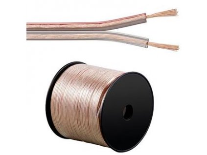 PremiumCord Kabely na propojení reprosoustav 100% CU měď 2x0,75mm 1m