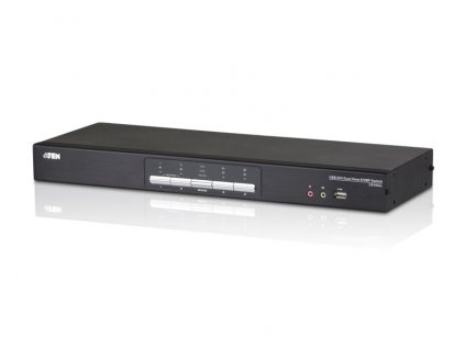 ATEN 4-port DVI DualLink KVMP USB, 2port USB HUB, audio, podpora Quad modu