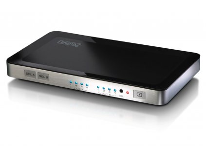 DIGITUS HDMI elektronický přepínač 4 vstupy => 2 výstupy
