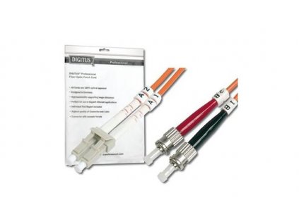 DIGITUS Fiber Optic Patch Cord, LC to STMultimode 50/125 µ, Duplex Length 1m (DK-2531-01)