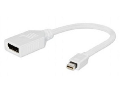 Gembird Mini DisplayPort (M) na DisplayPort (F), bílá