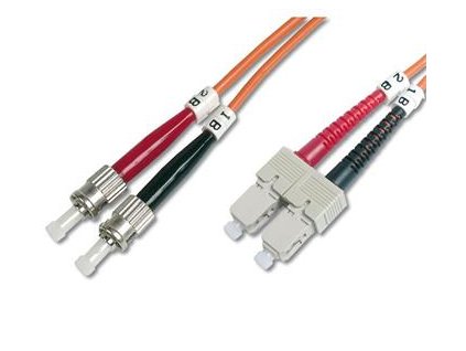 DIGITUS Fiber Optic Patch Cord, ST to SCMultimode 50/125 µ, Duplex Length 1m