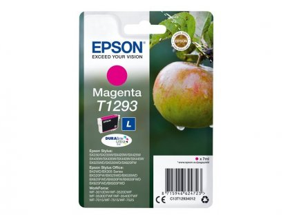 Epson T1293 Magenta 7ml pro Stylus SX420W/SX425W/SX525WD/SX620FW, Stylus Office BX305F/BX320FW/BX525WD/BX625FWD - originální (C13T12934012)