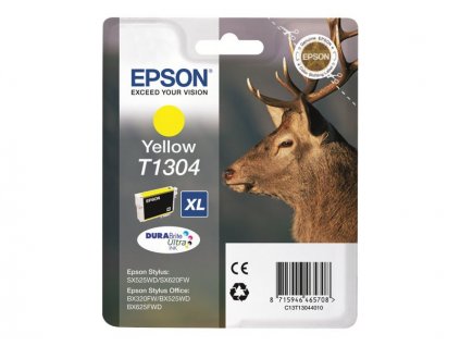 Epson T1304 Yellow 10,1ml pro Stylus SX525WD/SX620FW, Stylus Office BX320FW/BX525WD/BX625FWD - originální (C13T13044012)