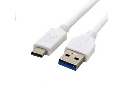 C-TECH USB 3.0 AM na Type-C kabel, 1m, bílý